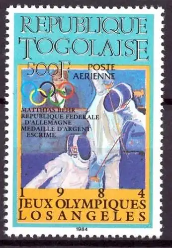 Togo 1780 postfrisch Olympia #HL136