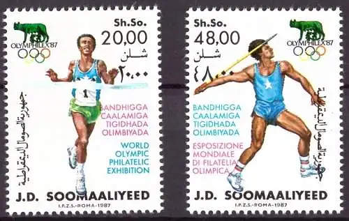 Somalia 398-399 postfrisch Olymphilex 1987 #HL138