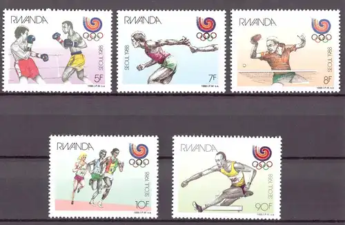 Ruanda 1393-1397 postfrisch Olympia 1988 Seoul #HL139