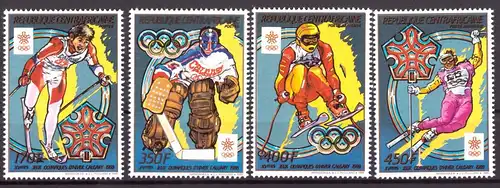 Zentralafrika 1343-1346 postfrisch Olympia 1988 Calgary #HL169