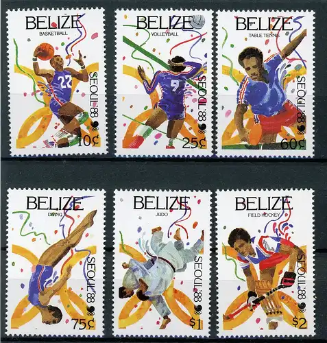Belize 1003-08 postfrisch Olympia #HL106