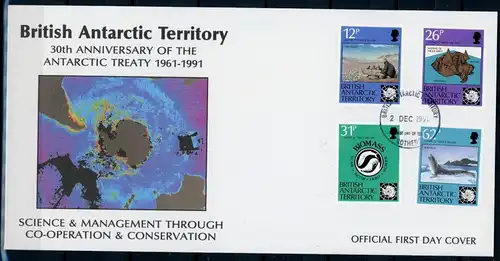 Brit. Antarktis Gebiete 181-184 Arktis Ersttagesbrief/FDC #IJ326