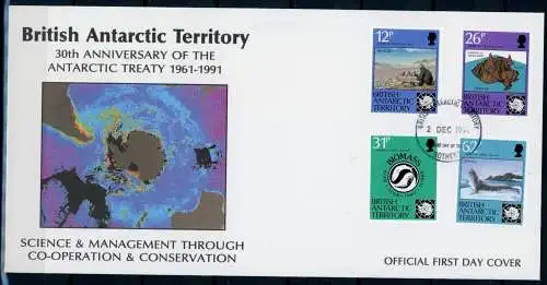 Brit. Antarktis Gebiete 181-184 Arktis Ersttagesbrief/FDC #IJ326