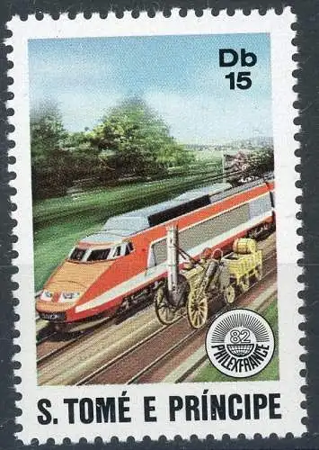 St. Tomé und Principe 762 postfrisch Eisenbahn #IU843