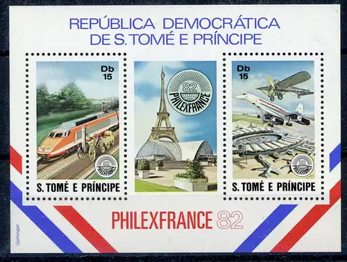 St. Tomé und Principe 762-763 mit Falz Eisenbahn #IU844