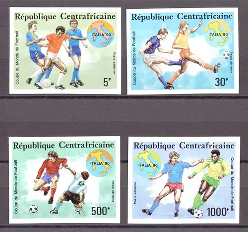 Zentralafrikanische Republik 1436-1439 postfrisch Fußball WM 1990 #GE616