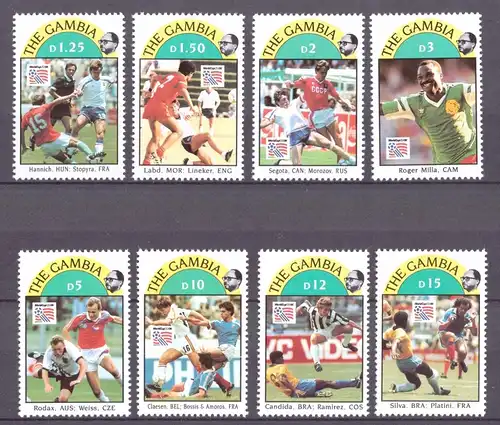 Gambia 1769-1776 postfrisch Fußball WM 1994 #GE617