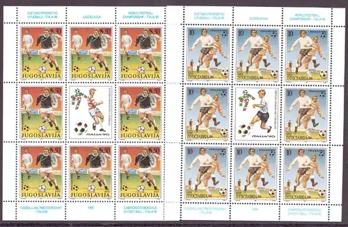Jugoslawien Kleinbögen 2412-2413 postfrisch Fußball WM 1990 #GE627