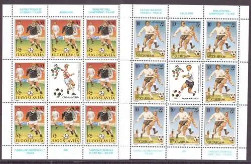 Jugoslawien Kleinbögen 2412-2413 postfrisch Fußball WM 1990 #GE627