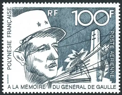 franz. Polynesien 157 postfrisch de Gaulle #HD113