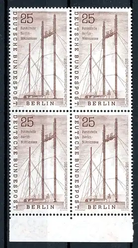 Berlin 4er Block 157 postfrisch Unterrand #OZ1796