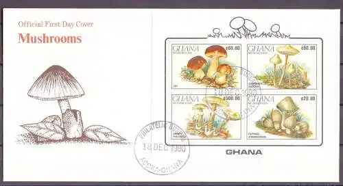 Ghana Block 164 Pilze Ersttagesbrief/FDC #IF458