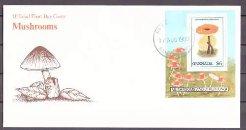 Grenada Block 228 Pilze Ersttagesbrief/FDC #IF461