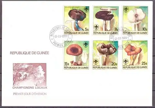 Guinea 1019-1024 B Pilze Ersttagesbrief/FDC #IF465