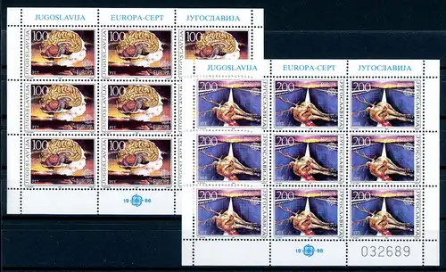 Jugoslawien Kleinbögen 2156-2157 postfrisch Cept 1986 #O5783