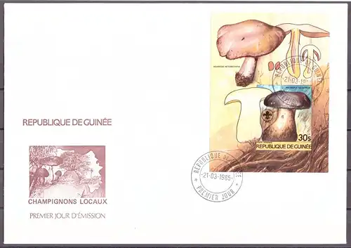 Guinea Block 128 Pilze Ersttagesbrief/FDC #IF466