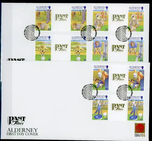 Alderney Zwischensteg 173-178 Golf Ersttagesbrief/FDC #IX351