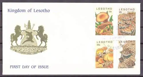 Lesotho 777-80 Pilze Ersttagesbrief/FDC #IF472