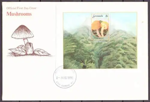 Grenada Block 162 Pilze Ersttagesbrief/FDC #IJ021