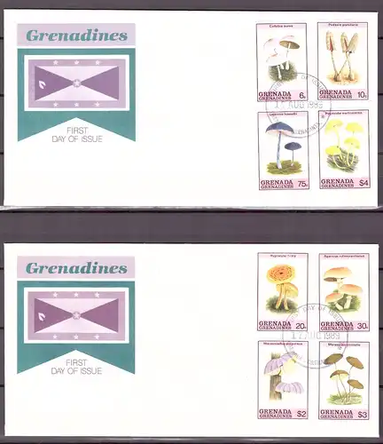 Grenada/ Grenadinen 1191-1198 Pilze Ersttagesbrief/FDC #IJ023