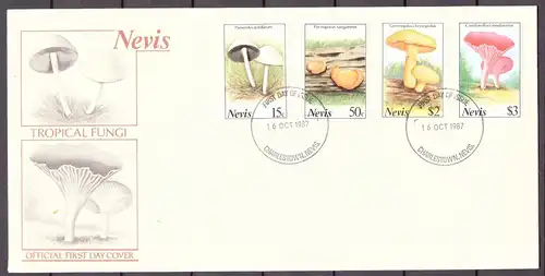 Nevis 475-478 Pilze Ersttagesbrief/FDC #IJ015