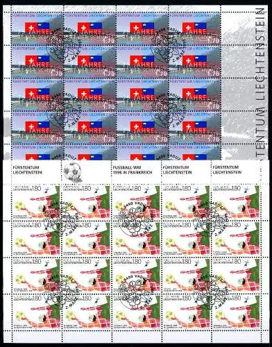 Liechtenstein Kleinbögen 1171-1172 Fußball WM Ersttagssonderstempel #JG487