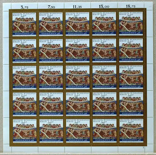 Berlin 25er Bogen 829 postfrisch Formnummer 1 #BW6312