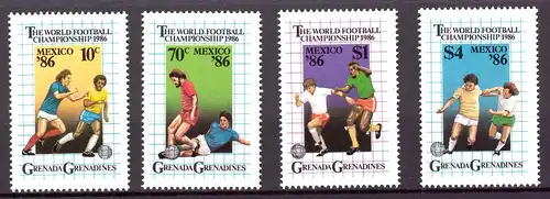 Grenada/ Grenadinen 748-51 postfrisch Fußball WM 1986 #GE635