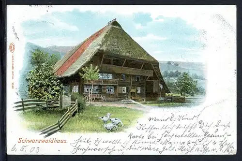 AK Baden Baden Schwarzwaldhaus 1903 #O5789