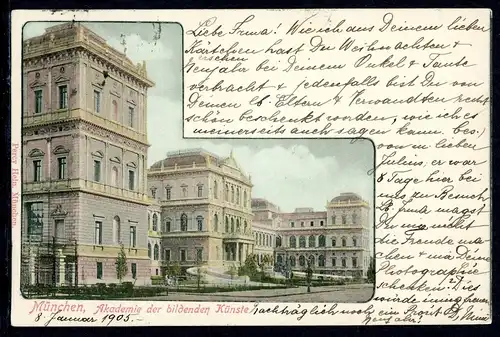 AK München Akademie der bildenden Künste 1905 #O5794