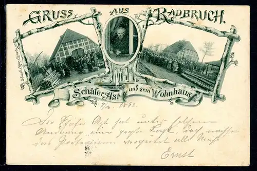 AK Radbruch LK Lüneburg Schäfer Ast und sein Wohnhaus 1897 #O5821