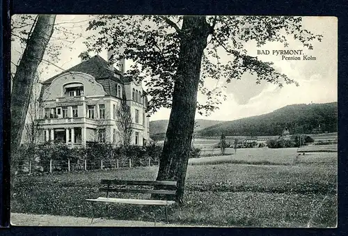 AK Bad Pyrmont Landkreis Hameln-Pyrmont Pension Kolm 1913 #O5833