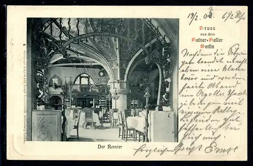 AK Berlin Gruß aus dem Kaiser-Keller 1903 #O5842