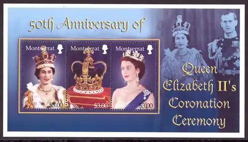 Montserrat 1192-1194 postfrisch Königshaus Großbritannien #OZ1825