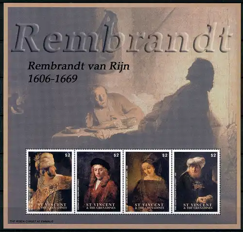 St. Vincent Grenadinen 5796-5799 postfrisch Kunst Rembrandt #JC502