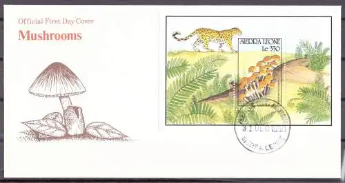 Sierra Leone Block 150 Pilze Ersttagesbrief/FDC #IF474