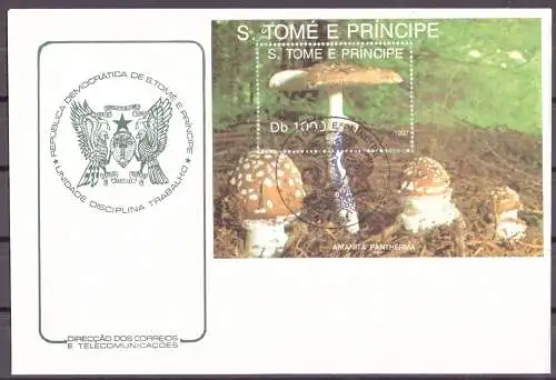 Sao Tome e Principe Block 283 Pilze Ersttagesbrief/FDC #IF481