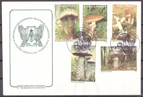 Sao Tome e Principe 1346-1350 Pilze Ersttagesbrief/FDC #IF482