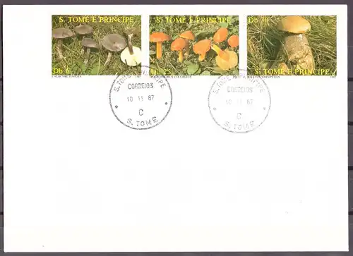 Sao Tome e Principe 1013-15 Pilze Ersttagesbrief/FDC #IF485