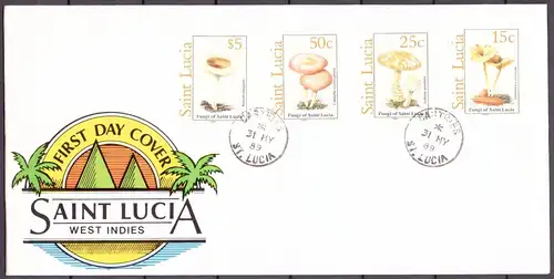 St. Lucia 948-51 Pilze Ersttagesbrief/FDC #IJ033