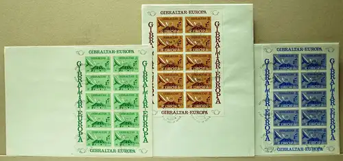 Gibraltar Kleinbögen 392-394 Cept 1979 Ersttagesbrief/FDC #IX359