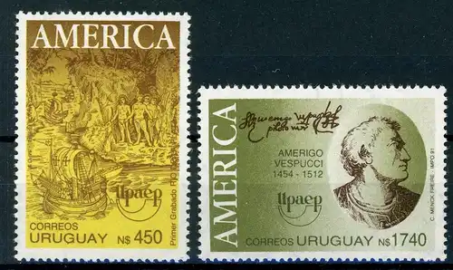 Uruguay 1921-1922 postfrisch Kunst #IY939