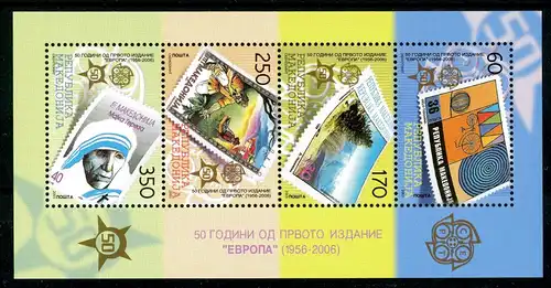 Makedonien Block 13 postfrisch 50 J. Europamarken #GQ305