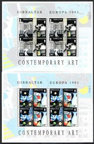 Gibraltar Kleinbögen 654-657 Cept Ersttagssonderstempel #JD518