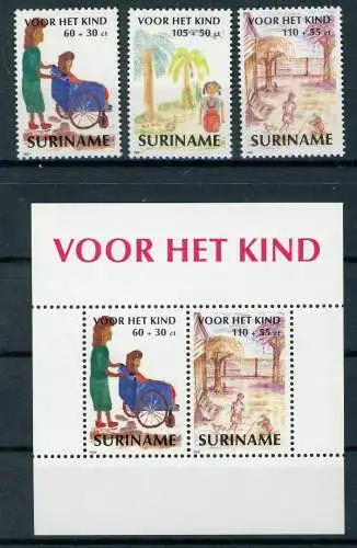 Surinam 1391-1393 + Bl 56 postfrisch Kunst #IY951