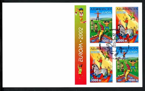 Aserbaidschan Markenheft mit 513-514 Cept 2000 Ersttagssonderstempel #O5945