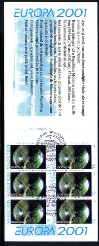 Moldawien Markenheftchen MH 0-4 Cept 2001 Ersttagssonderstempel #O5956
