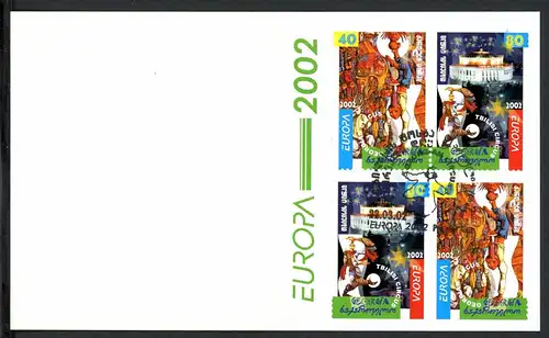 Georgien Markenheftchen mit 397-398 Cept 2002 Ersttagssonderstempel #O5961