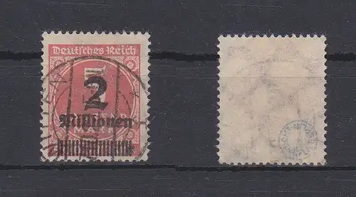 Deutsches Reich 312AII gestempelt geprüft Infla Berlin, used #GE007
