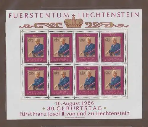 Liechtenstein 903 postfrisch als Kleinbogen #RM529